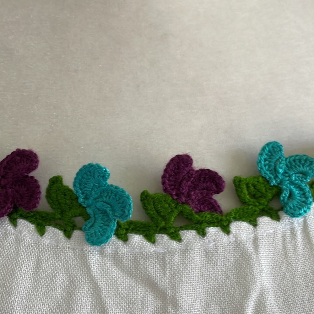 Hand Crafted Boho Festival Floral and Crochet Tassel Swimsuit Cover - Picture 3 of 12